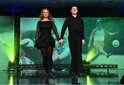 12 November 2016; The O'Shea Dancers perform on stage at the TG4 Ladies Football All Stars awards in Citywest Hotel in Dublin.  Photo by Brendan Moran/Sportsfile