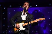 12 November 2016; Jake Carter performs on stage at the TG4 Ladies Football All Stars awards in Citywest Hotel in Dublin.  Photo by Brendan Moran/Sportsfile