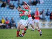 3 April 2011; Andy Moran, Mayo, in action against Noel O'Leary, Cork. Allianz Football League Division 1 Round 6, Mayo v Cork, McHale Park, Castlebar, Co. Mayo. Picture credit: Stephen McCarthy / SPORTSFILE