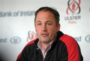 4 April 2011; Operations Director of Ulster Rugby David Humphreys speaking during a press conference ahead of their Heineken Cup Quarter-Final game against Northampton Saints on Sunday. Ulster Rugby Squad Press Conference, Ravenhill Park, Belfast, Co.Antrim. Photo by Sportsfile