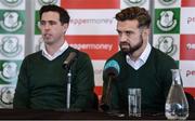18 November 2016; Shamrock Rovers director of football Stephen McPhail, right, with new Shamrock Rovers head coach Stephen Bradley during a press conference at Tallaght Stadium in Dublin. Photo by Piaras Ó Mídheach/Sportsfile