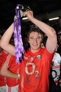 6 April 2011; Cork captain Aidan Walsh lifts the cup after victory over Kerry. Cadbury Munster GAA Football Under 21 Championship Final, Cork v Kerry, Pairc Ui Rinn, Cork. Picture credit: Diarmuid Greene / SPORTSFILE