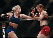 19 November 2016; Amanda Cooper, left, in action against Anna Elmose during their Women's Strawweight bout at UFC Fight Night 99 in the SSE Arena, Belfast. Photo by David Fitzgerald/Sportsfile