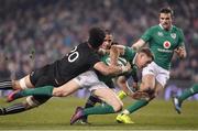 19 November 2016; Garry Ringrose of Ireland is tackled by Ardie Savea of New Zealand during the Autumn International match between Ireland and New Zealand at the Aviva Stadium in Dublin. Photo by Brendan Moran/Sportsfile