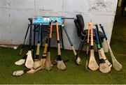 20 November 2016; A general view of hurleys left behind by Ballyea players as they walked the pitch prior to the AIB Munster GAA Hurling Senior Club Championship Final match between Ballyea and Glen Rovers at Semple Stadium in Thurles, Co. Tipperary. Photo by Piaras Ó Mídheach/Sportsfile