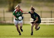 20 November 2016; Cora Staunton of Carnacon  in action Niamh Collins of Foxrock Cabinteely during the LGFA All Ireland Senior Club Championship semi-final match between Foxrock Cabinteely and Carnacon at Bray Emmets in Co. Wicklow. Photo by Sam Barnes/Sportsfile