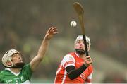 20 November 2016; Colm Cronin of Cuala in action against Darren Whelan of St. Mullins during the AIB Leinster GAA Hurling Senior Club Championship semi-final match between St. Mullins and Cuala at Netwatch Cullen Park in Carlow. Photo by David Maher/Sportsfile