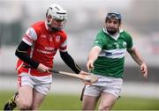 20 November 2016; Colm Cronin of Cuala in action against Paudie Kehoe of St. Mullins during the AIB Leinster GAA Hurling Senior Club Championship semi-final match between St. Mullins and Cuala at Netwatch Cullen Park in Carlow. Photo by David Maher/Sportsfile