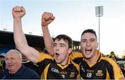 20 November 2016; Tony Kelly, left, and Damien Burke of Ballyea celebrate after the AIB Munster GAA Hurling Senior Club Championship Final match between Ballyea and Glen Rovers at Semple Stadium in Thurles, Co. Tipperary. Photo by Piaras Ó Mídheach/Sportsfile