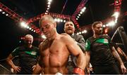 19 November 2016; Artem Lobov leaves the octagon with Conor McGregor after his victory during his Featherweight bout against Teruto Ishihara at UFC Fight Night 99 in the SSE Arena, Belfast. Photo by David Fitzgerald/Sportsfile
