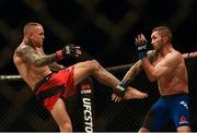 19 November 2016; Ross Pearson, left, in action against Stevie Ray during their Lightweight bout at UFC Fight Night 99 in the SSE Arena, Belfast. Photo by David Fitzgerald/Sportsfile