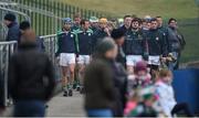20 November 2016; Members of the St. Mullins team make their way back to their dressing room before the start of the AIB Leinster GAA Hurling Senior Club Championship semi-final match between St. Mullins and Cuala at Netwatch Cullen Park in Carlow. Photo by David Maher/Sportsfile