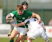 10 April 2011; David Panter, Ireland U18 Clubs, is tackled by Tom Harty, England U18 Clubs & Schools. Ireland U18 Clubs v England U18 Clubs & Schools, Ashbourne RFC, Ashbourne, Co. Meath. Picture credit: Ray Lohan / SPORTSFILE