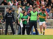 10 April 2011; Kerry's Paul Galvin holds his leg before leaving the pitch during the first half. Allianz Football League, Division 1, Round 7, Kerry v Down, Fitzgerald Stadium, Killarney, Co. Kerry. Picture credit: Brendan Moran / SPORTSFILE