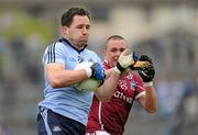 10 April 2011; Declan Lally, Dublin, in action against Kevin Brady, Galway. Allianz Football League, Division 1, Round 7, Galway v Dublin, Pearse Stadium, Salthill, Galway. Picture credit: Ray McManus / SPORTSFILE