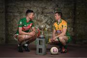 21 November 2016; Gary Sice and Karl Mannion go head to head for the AIB GAA Munster Senior Football Club Championship Title #TheToughest. Corofin's Gary Sice, right, is pictured alongside Karl Mannion of St Brigid's ahead of the AIB GAA Connacht Senior Football Club Championship Final on Sunday, 27th November. For exclusive content throughout the AIB Club Championships follow @AIB_GAA and facebook.com/AIBGAA. Photo by Stephen McCarthy/Sportsfile
