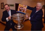 21 November 2016; Pictured at the launch of the 2016 A Season of Sundays in The Croke Park in Dublin are An Taoiseach Enda Kenny T.D., left, and Sportsfile director Ray McManus. Now in its twentieth year of publication, A Season of Sundays again embraces the very heart and soul of Ireland's national games as captured by the award winning team of photographers at the Sportsfile photographic agency. With text by Alan Milton, it is a treasured record of the 2016 GAA season to be savoured and enjoyed by players, spectators and enthusiasts everywhere. Photo by Eóin Noonan/Sportsfile