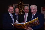 21 November 2016; Pictured at the launch of the 2016 A Season of Sundays in The Croke Park in Dublin are, from left, An Taoiseach Enda Kenny T.D., John Comerford, Managing Director at Carroll Cuisine, Uachtarán Chumann Lúthchleas Gael Aogán Ó Fearghail and Sportsfile director Ray McManus. Now in its twentieth year of publication, A Season of Sundays again embraces the very heart and soul of Ireland's national games as captured by the award winning team of photographers at the Sportsfile photographic agency. With text by Alan Milton, it is a treasured record of the 2016 GAA season to be savoured and enjoyed by players, spectators and enthusiasts everywhere. Photo by Eóin Noonan/Sportsfile