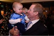 21 November 2016; Pictured at the launch of the 2016 A Season of Sundays in The Croke Park in Dublin are An Taoiseach Enda Kenny T.D. and 1 year old Dublin supporter Sadhbh O'Brien from Donaghmede. Now in its twentieth year of publication, A Season of Sundays again embraces the very heart and soul of Ireland's national games as captured by the award winning team of photographers at the Sportsfile photographic agency. With text by Alan Milton, it is a treasured record of the 2016 GAA season to be savoured and enjoyed by players, spectators and enthusiasts everywhere. Photo by Eóin Noonan/Sportsfile