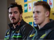 22 November 2016; Kane Douglas, left, of Australia during a press conference at the Conrad Hotel, Dublin. Photo by Seb Daly/Sportsfile
