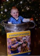 21 November 2016; Pictured at the launch of the 2016 A Season of Sundays in The Croke Park in Dublin is 1 year old Dublin supporter Sadhbh O'Brien from Donaghmede. Now in its twentieth year of publication, A Season of Sundays again embraces the very heart and soul of Ireland's national games as captured by the award winning team of photographers at the Sportsfile photographic agency. With text by Alan Milton, it is a treasured record of the 2016 GAA season to be savoured and enjoyed by players, spectators and enthusiasts everywhere. Photo by Eóin Noonan/Sportsfile
