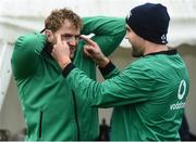 22 November 2016; Conor Murray, right, and Jamie Heaslip of Ireland during Rugby Squad Training at Carton House in Maynooth, Co. Kildare. Photo by David Maher/Sportsfile