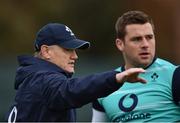 22 November 2016;Ireland head coach Joe Schmidt with CJ Stander during Rugby Squad Training at Carton House in Maynooth, Co. Kildare. Photo by David Maher/Sportsfile