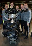 23 November 2016; Dublin footballers, from left, Jonny Cooper, Brian Fenton, Philly McMahon, Ciarán Kilkenny and Dean Rock ahead of their departure to Abu Dhabi, UAE, for the GAA GPA All-Stars football tour, sponsored by Opel, at Dublin Airport in Dublin. Photo by Seb Daly/Sportsfile