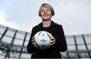 23 November 2016; At the announcement of Aviva’s sponsorship of the FAI’s Soccer Sisters programme from 2017 – 2020 in Aviva Stadium, Dublin, is Republic of Ireland manager Sue Ronan. Aviva’s sponsorship of the programme will see an expansion to a planned 120 venues across Ireland in 2017 along with an Aviva Soccer Sisters Schools programme and an Aviva Soccer Sisters Nursery Academy which will target girls between 5 and 8 years old.  Pre-registration is open now at www.fai.ie/soccersisters or if you are interested in hosting an Aviva Soccer Sisters camp in 2017 contact soccersisters@fai.ie #AvivaSoccerSisters. Photo by Cody Glenn/Sportsfile