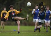 23 November 2016; Aodhan Mallon of St. Patrick's College in action against Ben Kelly of Colaiste Eanna during the Top Oil Leinster Post Primary Schools Senior Football Championship Round 1 match between Colaiste Eanna and St Patrick's College at Ballyroan Crescent in Templeogue, Dublin. Photo by Eóin Noonan/Sportsfile