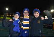 3 November 2017; Leinster supporters, from left, Patrick Deegan, Aaron Costello and Jack Deegan ahead of the Guinness PRO14 Round 8 match between Glasgow Warriors and Leinster at Scotstoun in Glasgow, Scotland. Photo by Ramsey Cardy/Sportsfile
