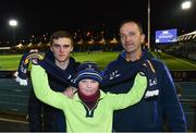 3 November 2017; Leinster supporters Euan, left, Jamie, centre, and Shea O'Sullivan ahead of the Guinness PRO14 Round 8 match between Glasgow Warriors and Leinster at Scotstoun in Glasgow, Scotland. Photo by Ramsey Cardy/Sportsfile