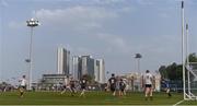 25 November 2016; Conor McManus, Monaghan, of the 2016 All Stars kicks a point during the GAA GPA All-Stars football tour sponsored by Opel at the Sheikh Zayed Sports City Stadium in Abu Dhabi, United Arab Emirates. Photo by Ray McManus/Sportsfile