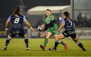 25 November 2016; Jack Carty of Connacht in action against Josh Navidi, left, and Ellis Jenkins of Cardiff Blues during the Guinness PRO12 Round 9 match between Connacht and Cardiff Blues at the Sportsground in Galway. Photo by Sam Barnes/Sportsfile