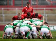 26 November 2016; Munster players John Ryan, Rhys Marshall, Dave Kilcoyne and Robin Copeland prepare for a scrum during the Guinness PRO12 Round 9 match between Munster and Benetton Treviso at Thomond Park in Limerick. Photo by Diarmuid Greene/Sportsfile