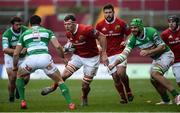 26 November 2016; Robin Copeland of Munster is tackled by Filippo Gerosa, right, and Tito Tebaldi of Benetton Treviso during the Guinness PRO12 Round 9 match between Munster and Benetton Treviso at Thomond Park in Limerick. Photo by Diarmuid Greene/Sportsfile