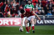 26 November 2016; Alex Wootton of Munster scores his side's sixth try during the Guinness PRO12 Round 9 match between Munster and Benetton Treviso at Thomond Park in Limerick. Photo by Diarmuid Greene/Sportsfile