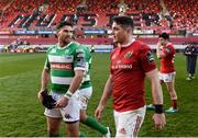 26 November 2016; Ronan O'Mahony of Munster with Ian McKinley of Benetton Treviso after the Guinness PRO12 Round 9 match between Munster and Benetton Treviso at Thomond Park in Limerick. Photo by Diarmuid Greene/Sportsfile