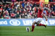 26 November 2016; Ian Keatley of Munster kicks a conversion during the Guinness PRO12 Round 9 match between Munster and Benetton Treviso at Thomond Park in Limerick. Photo by Diarmuid Greene/Sportsfile
