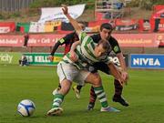 15 April 2011; Karl Sheppard, Shamrock Rovers, in action against Robert Bayly, Bohemians. Airtricity League Premier Division, Bohemians v Shamrock Rovers, Dalymount Park, Dublin. Photo by Sportsfile