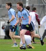 16 April 2011; Jack McCaffrey, Dublin, celebrates after scoring his side's third goal. Leinster GAA Football Minor Championship, First Round, Dublin v Westmeath, Parnell Park, Dublin. Picture credit: Barry Cregg / SPORTSFILE