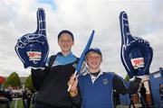 16 April 2011; Leinster supporters, from left to right, Amy and Mike Donnelly, from Cabinteely, Co. Dublin, at the game. Celtic League, Leinster v Ulster, RDS, Ballsbridge, Dublin. Photo by Sportsfile