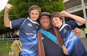 16 April 2011; Leinster supporters, from left to right, Rory, Mark and Jack O'Neill, from Wicklow, at the game. Celtic League, Leinster v Ulster, RDS, Ballsbridge, Dublin. Photo by Sportsfile