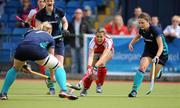 17 April 2011; Kate McConnell, centre, Pegasus, in action against Kerry McComish, left, and Sarah Greene, Hermes. ESB Electric Ireland Women's Irish Senior Cup Final, Pegasus v Hermes, National Hockey Stadium, UCD, Belfield, Dublin. Picture credit: Barry Cregg / SPORTSFILE