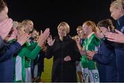 26 November 2016; Republic of Ireland manager Sue Ronan is given a guard of honor as she leaves the field following the International Friendly match between Republic of Ireland WNT and Basque Country at Tallaght Stadium in Tallaght, Co. Dublin.   Photo by Sam Barnes/Sportsfile