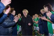 26 November 2016; Republic of Ireland manager Sue Ronan is given a guard of honor as she leaves the field following the International Friendly match between Republic of Ireland WNT and Basque Country at Tallaght Stadium in Tallaght, Co. Dublin.   Photo by Sam Barnes/Sportsfile