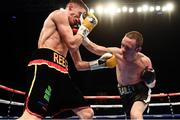 26 November 2016; Ian Bailey, right, exchanges punches with Reece Bellotti during their Eliminator for English Featherweight Championship fight at Wembley Arena in London, England. Photo by Stephen McCarthy/Sportsfile