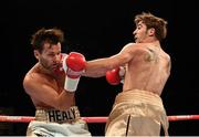 26 November 2016; Chris Adway, right, lands a punch on Jack Healey during their Super Lightweight fight at Wembley Arena in London, England. Photo by Stephen McCarthy/Sportsfile