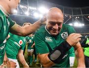 26 November 2016; Ireland captain Rory Best is applauded from the pitch by his team-mates after the Autumn International match between Ireland and Australia at the Aviva Stadium in Dublin. Photo by Brendan Moran/Sportsfile