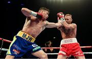 26 November 2016; Martin J. Ward, left, exchanges punches with Ronnie Clark during their British Super Featherweight Championship fight at Wembley Arena in London, England. Photo by Stephen McCarthy/Sportsfile